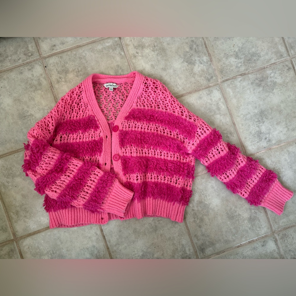 Pink fuzzy sweater